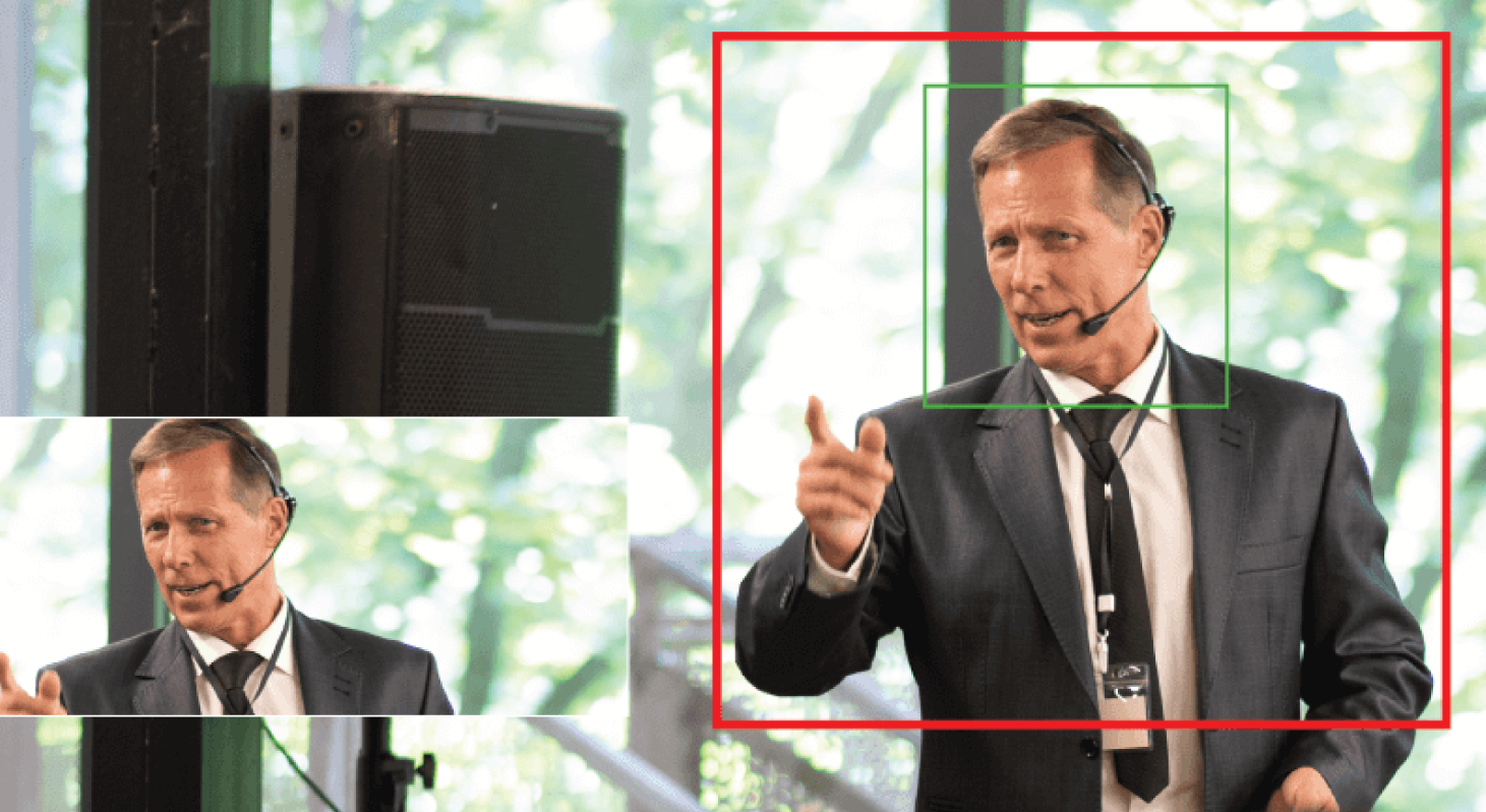 AI-driven subject tracking with PTZ cameras for live events and surveillance